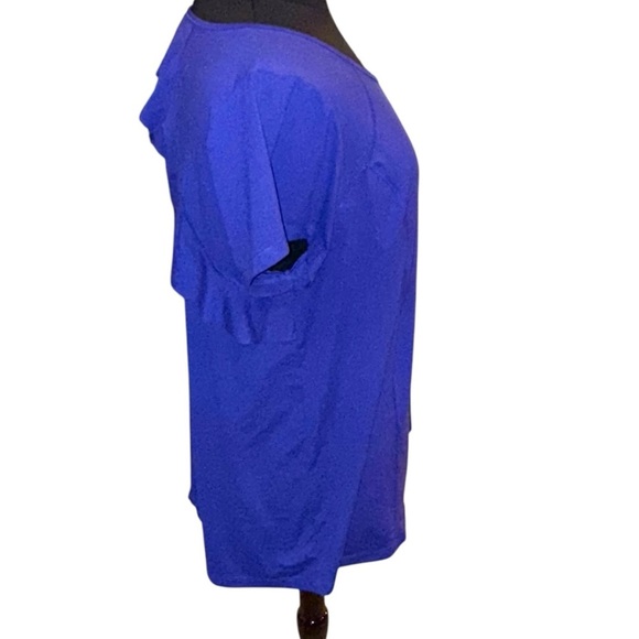 LANE BRYANT Wicking Active Tee Cutout Ruffle Back - 18/20 Blue - Picture 5 of 13